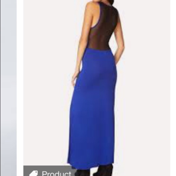 Forever 21 - Blue Maxi Dress with Mesh Detail - S - Picture 2 of 6